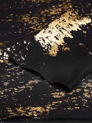 Ted Baker Black Karenha Foil Printed Skinny Fit Mesh Top - Image 7 of 7