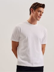 Ted Baker White Kornka 100% Cotton Relaxed Heavy T-Shirt - Image 1 of 8