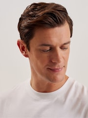 Ted Baker White Kornka 100% Cotton Relaxed Heavy T-Shirt - Image 4 of 8