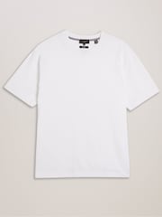Ted Baker White Kornka 100% Cotton Relaxed Heavy T-Shirt - Image 6 of 8
