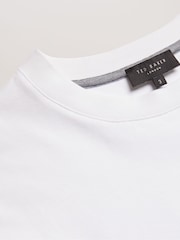 Ted Baker White Kornka 100% Cotton Relaxed Heavy T-Shirt - Image 7 of 8