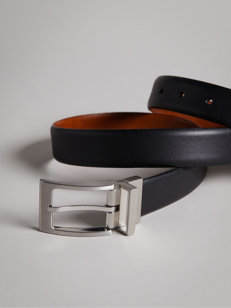 Ted Baker Black Karmer Reversible Leather Belt - Image 2 of 4 Ted Baker Black Karmer Reversible Leather Belt - Image 2 of 4