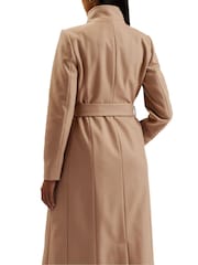 Ted Baker Brown Rosell Long Length Wool Wrap Coat - Image 6 of 10