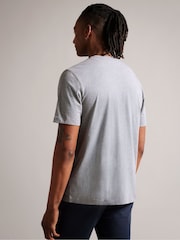 Ted Baker Grey Tywinn 100% Cotton Regular Plain T-Shirt - Image 2 of 7