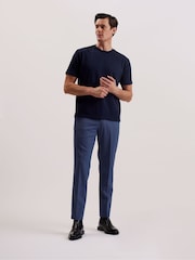 Ted Baker Blue Kornka 100% Cotton Relaxed Heavy T-Shirt - Image 3 of 7