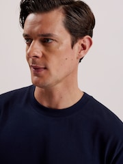 Ted Baker Blue Kornka 100% Cotton Relaxed Heavy T-Shirt - Image 4 of 7