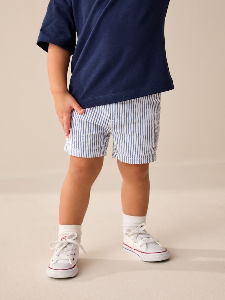 Blue Ticking Stripe Chinos Shorts (3mths-7yrs) - Image 1 of 8