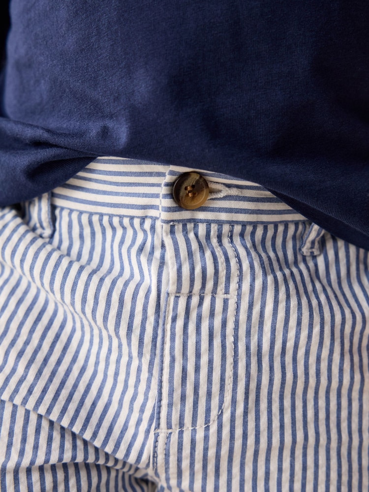 Blue Ticking Stripe Chinos Shorts (3mths-7yrs) - Image 4 of 8