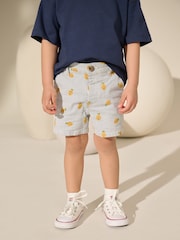 Ticking Stripe with Lemon All Over Printed Chinos Shorts (3mths-7yrs) - Image 1 of 8