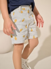 Ticking Stripe with Lemon All Over Printed Chinos Shorts (3mths-7yrs) - Image 4 of 8