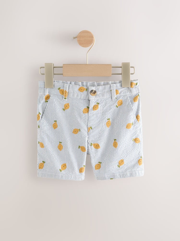 Strepen met citroen all-over print - Chinoshort (3 mnd-7 jr) - Image 5 of 8