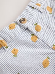 Ticking Stripe with Lemon All Over Printed Chinos Shorts (3mths-7yrs) - Image 8 of 8