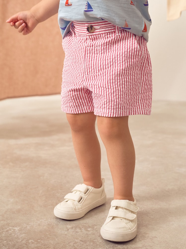 Red/White Stripe Chinos Shorts (3mths-7yrs) - Image 1 of 7