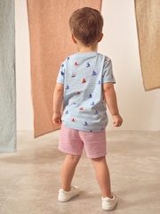 Red/White Stripe Chinos Shorts (3mths-7yrs) - Image 2 of 7