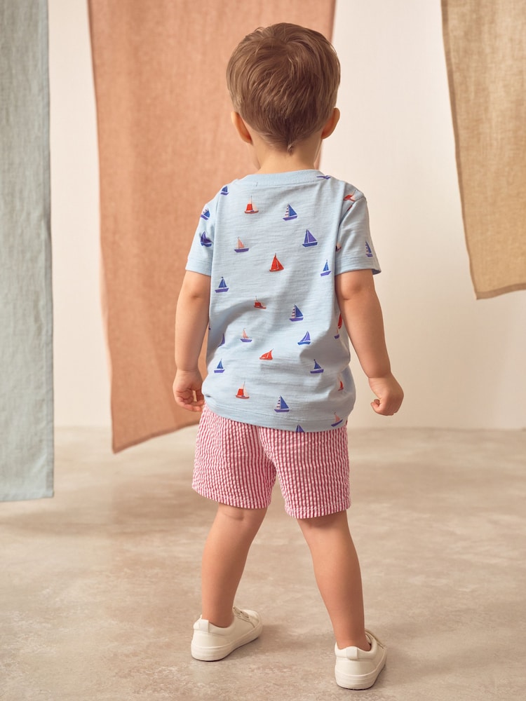 Red/White Stripe Chinos Shorts (3mths-7yrs) - Image 2 of 7