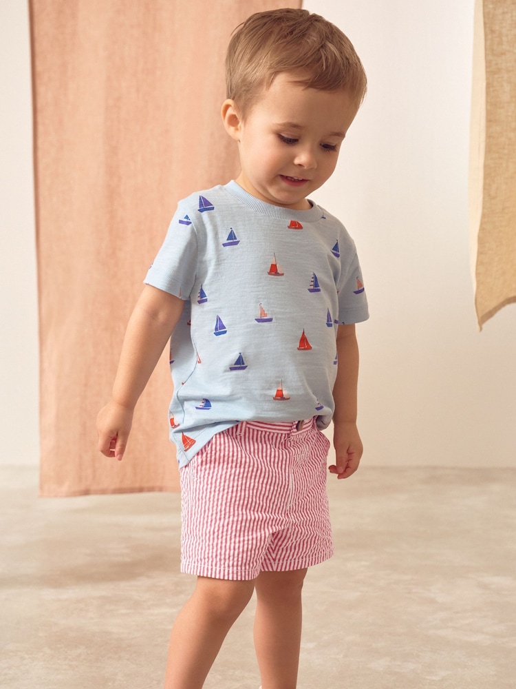 Bande rouge/blanche - Shorts Chinos (3 mois-7 ans) - Image 3 of 7