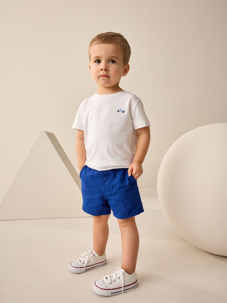 Blue Stripe Chinos Shorts (3mths-7yrs) - Image 4 of 8