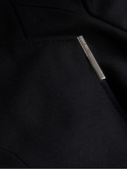 Ted Baker Black Rosell Long Length Wool Wrap Coat - Image 7 of 8