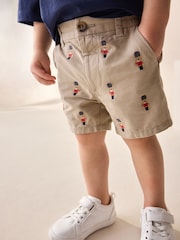 Stone Embroidered London Chinos Shorts (3mths-7yrs) - Image 1 of 7