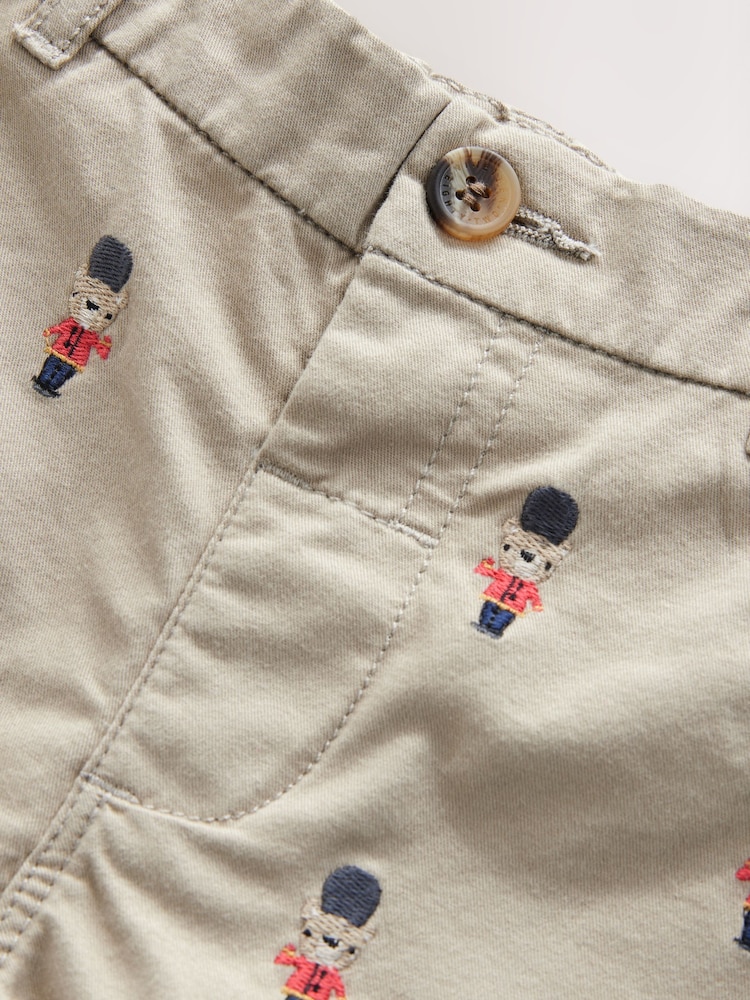 Stone Embroidered London Chinos Shorts (3mths-7yrs) - Image 6 of 7