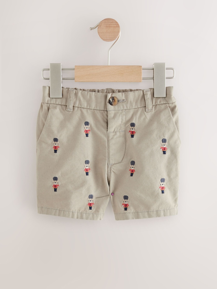 Stone Embroidered London Chinos Shorts (3mths-7yrs) - Image 7 of 7