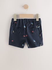 Navy Embroidered Farm Chinos Shorts (3mths-7yrs) - Image 6 of 8