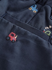 Navy Embroidered Farm Chinos Shorts (3mths-7yrs) - Image 7 of 8