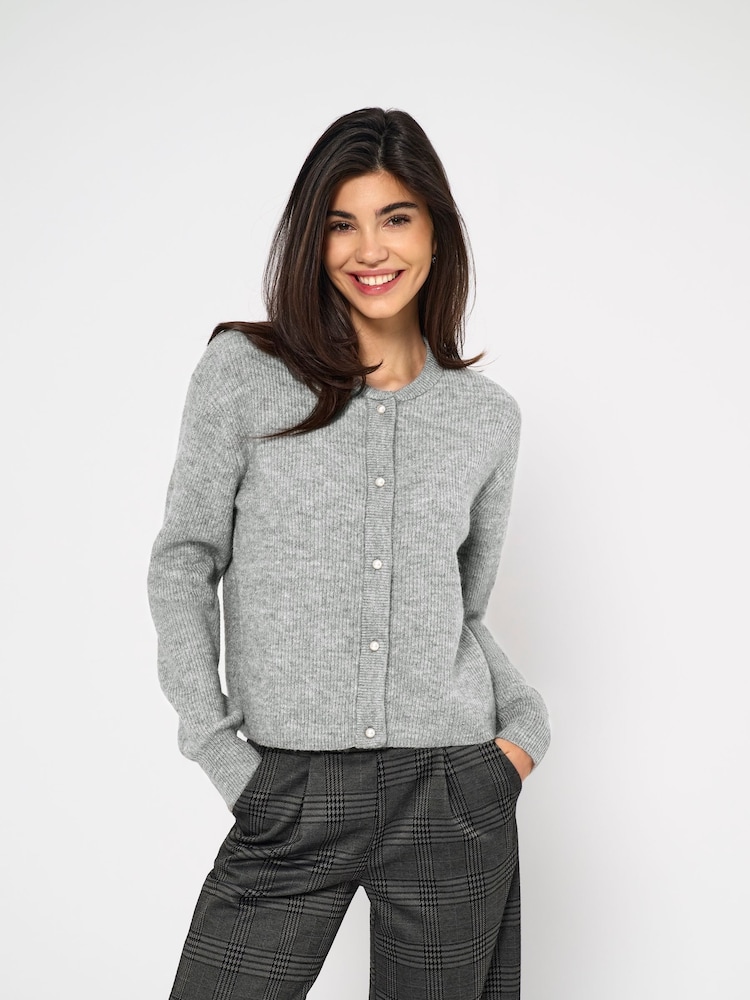 JDY Pearl Button Rib Knit pletena jopa - Slika 1 iz 8