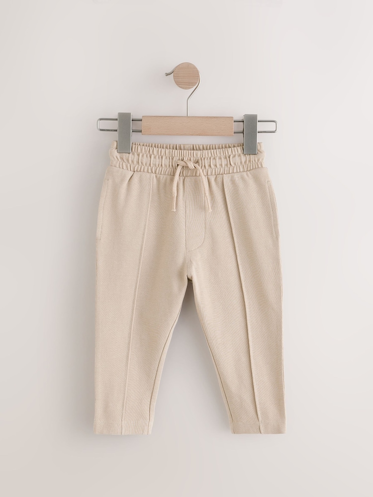 Stone Jersey Pintuck 100% Cotton Trousers (3mths-7yrs) - Image 1 of 5
