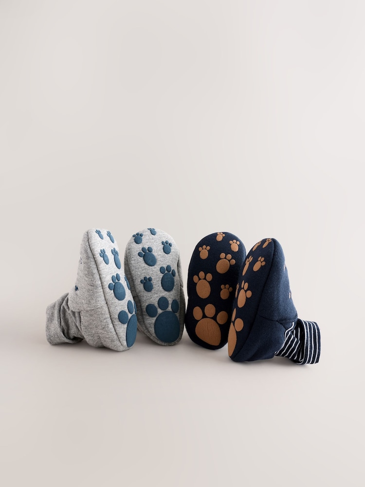 Blue Mummy And Daddy Baby Booties Socks 2 Pack (0-24 months) (0-2mths) - Image 4 of 7