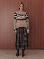 Rare London Check Pleated Midi Skirt - Bild 1 von 2