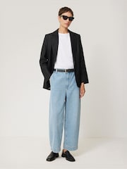 Jigsaw Blue Kensington Barrel Leg Jeans - Image 3 of 7