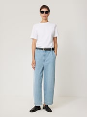 Jigsaw Blue Kensington Barrel Leg Jeans - Image 4 of 7