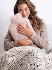 Just Sheepskin Pink Rebecca Hot Water Bottle - Image 1 of 2