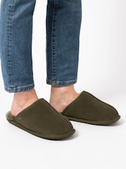 Just Sheepskin Green Mens Donmar Slippers - Image 1 of 5