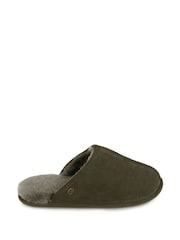 Just Sheepskin Green Mens Donmar Slippers - Image 2 of 5