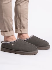 Just Sheepskin Mens Miles Swept Back Mule Slippers - Image 1 of 5