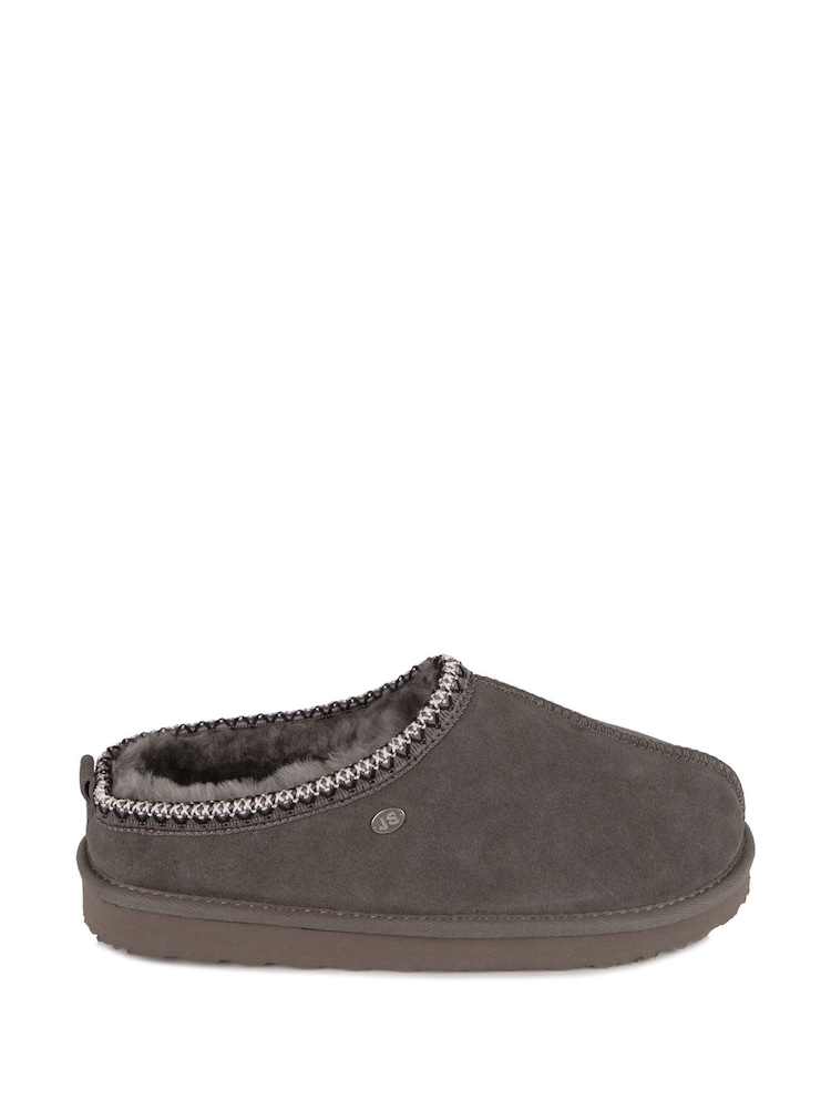 Just Sheepskin Mens Miles Swept Back Mule Slippers - Image 2 of 5