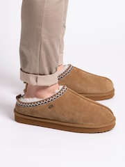 Just Sheepskin Mens Miles Swept Back Mule Slippers - Image 1 of 5