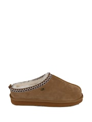 Just Sheepskin Mens Miles Swept Back Mule Slippers - Image 2 of 5