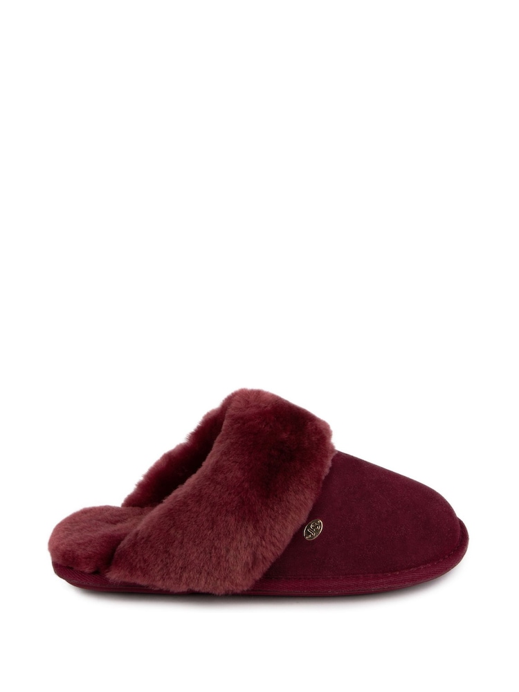 Rød - Just Sheepskin Duchess-tøfler for damer - Image 4 of 5