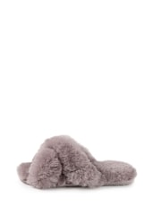Just Sheepskin Ladies Daisy Just Sheepskin Cross Over Slider Winter Slippers - Image 2 of 5