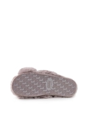 Just Sheepskin Ladies Daisy Just Sheepskin Cross Over Slider Winter Slippers - Image 5 of 5