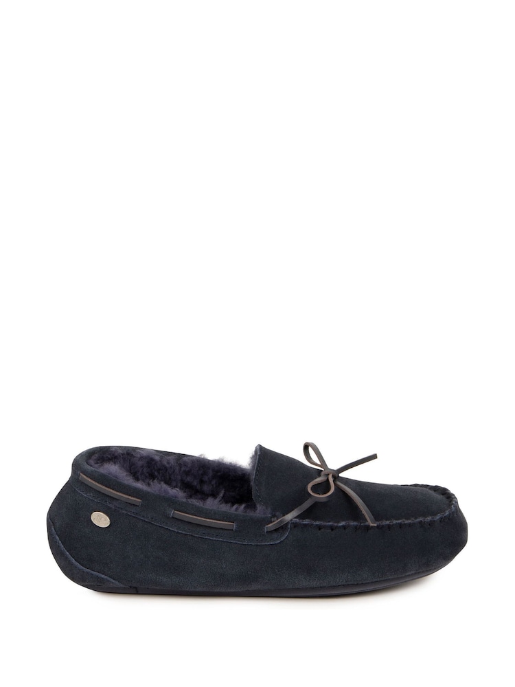 Just Sheepskin Mens Torrington Moccasin Slippers - Image 2 of 5