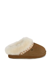 Totes Brown Sheepskin™ Ladies Phoebe Slippers - Image 2 of 5