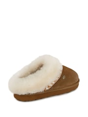 Totes Brown Sheepskin™ Ladies Phoebe Slippers - Image 4 of 5