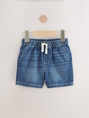 Bleu moyen - Short à tirer Denim (3mths-7yrs) - Image 1 de 4