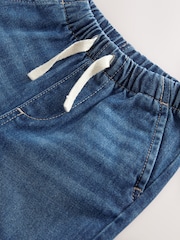 Bleu moyen - Short à tirer Denim (3mths-7yrs) - Image 3 de 4