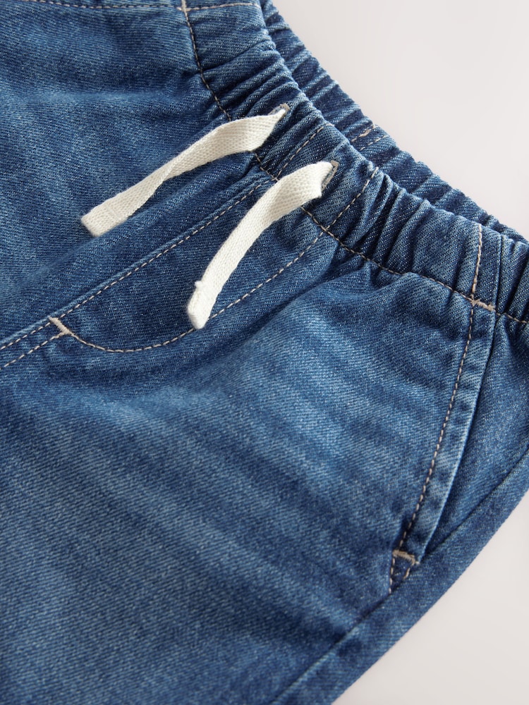 Bleu moyen - Short à tirer Denim (3mths-7yrs) - Image 3 of 4