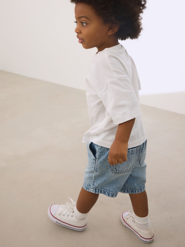Bleu clair - Short à tirer Denim (3mths-7yrs) - Image 2 of 7